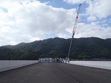 野田川橋梁上部工事の現場見学