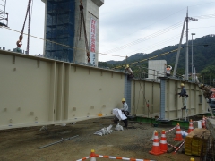 主桁の地組状況です。
