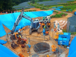 Ａ１橋台の状況です。